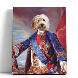 The Blue King - Custom Pet Canvas - Your Pet as Blue King