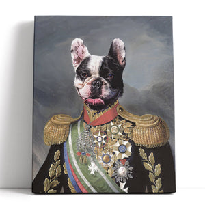 The Colonel - Custom Pet Canvas - Your Pet as Colonel