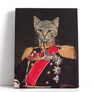 The Commander - Custom Pet Canvas - Your Pet as Commander