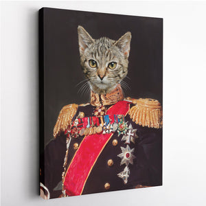 The Commander - Custom Pet Canvas - Your Pet as Commander