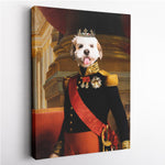 Load image into Gallery viewer, The King of the French - Custom Pet Canvas - Your Pet as King of the French
