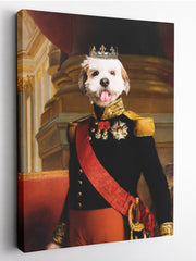Load image into Gallery viewer, The King of the French - Custom Pet Canvas - Your Pet as King of the French
