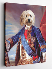 Load image into Gallery viewer, The Blue King - Custom Pet Canvas - Your Pet as Blue King
