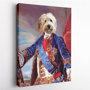 The Blue King - Custom Pet Canvas - Your Pet as Blue King